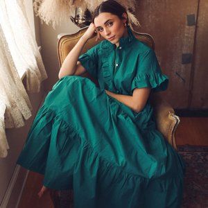 MILLE Victoria Dress in Emerald